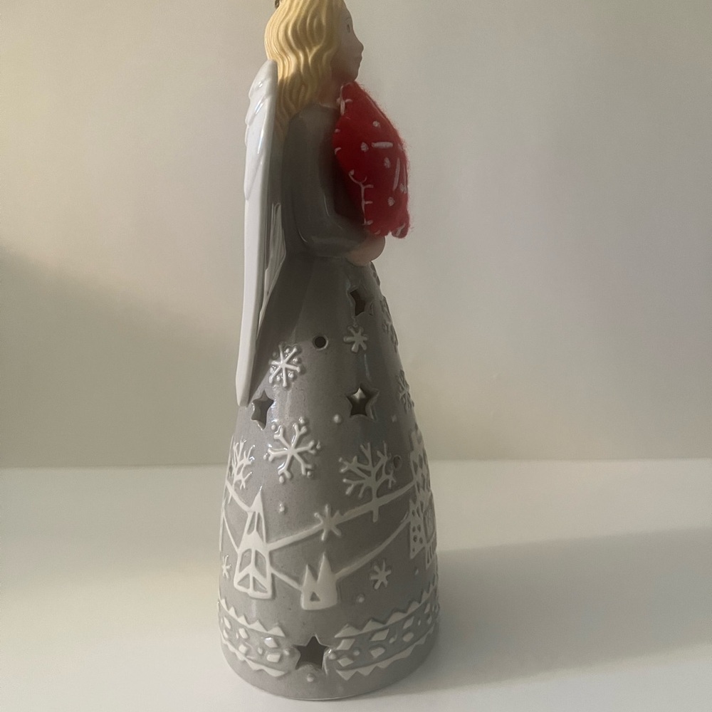 Festive Folk Light-Up Angel Figurine - Picture 2 of 8